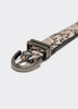 Faux-Leather Belt with Snakeskin Pattern