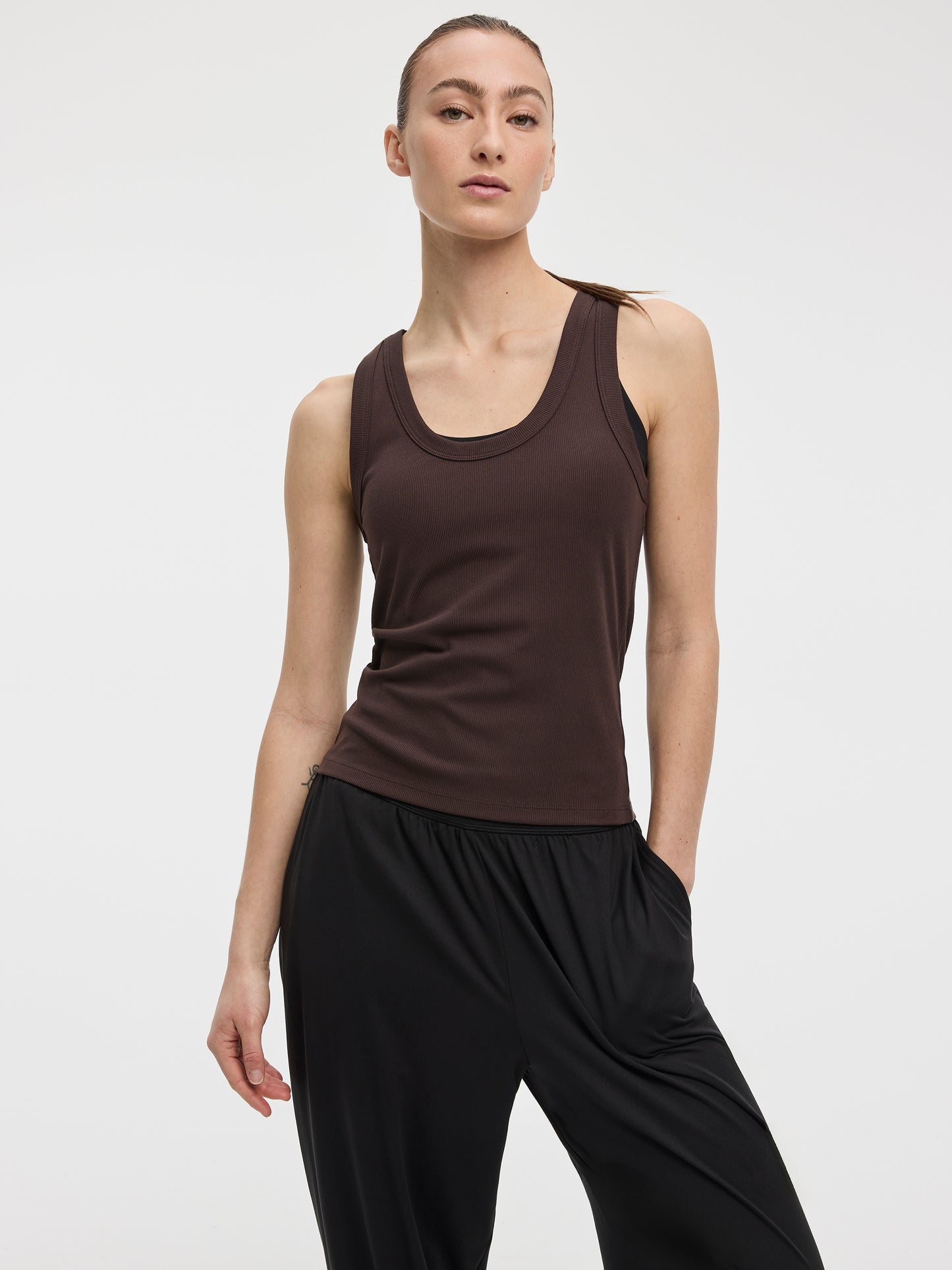 Scoop-Neck Ribbed Tank