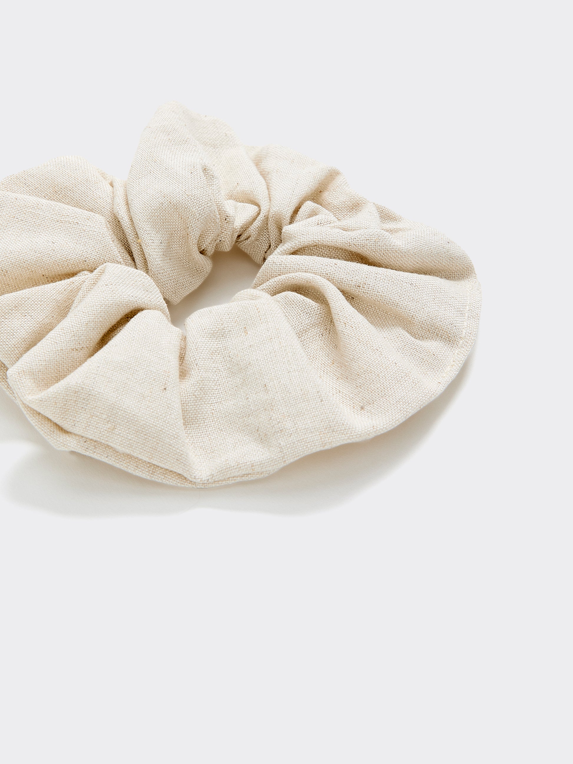 Linen-Blend Scrunchie