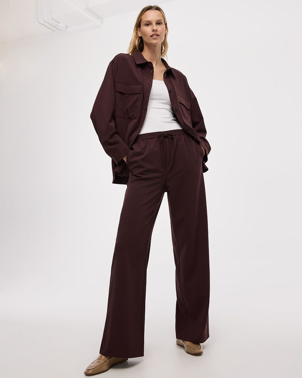 Wide-Leg High-Rise Pull-On Pant - The Timeless
