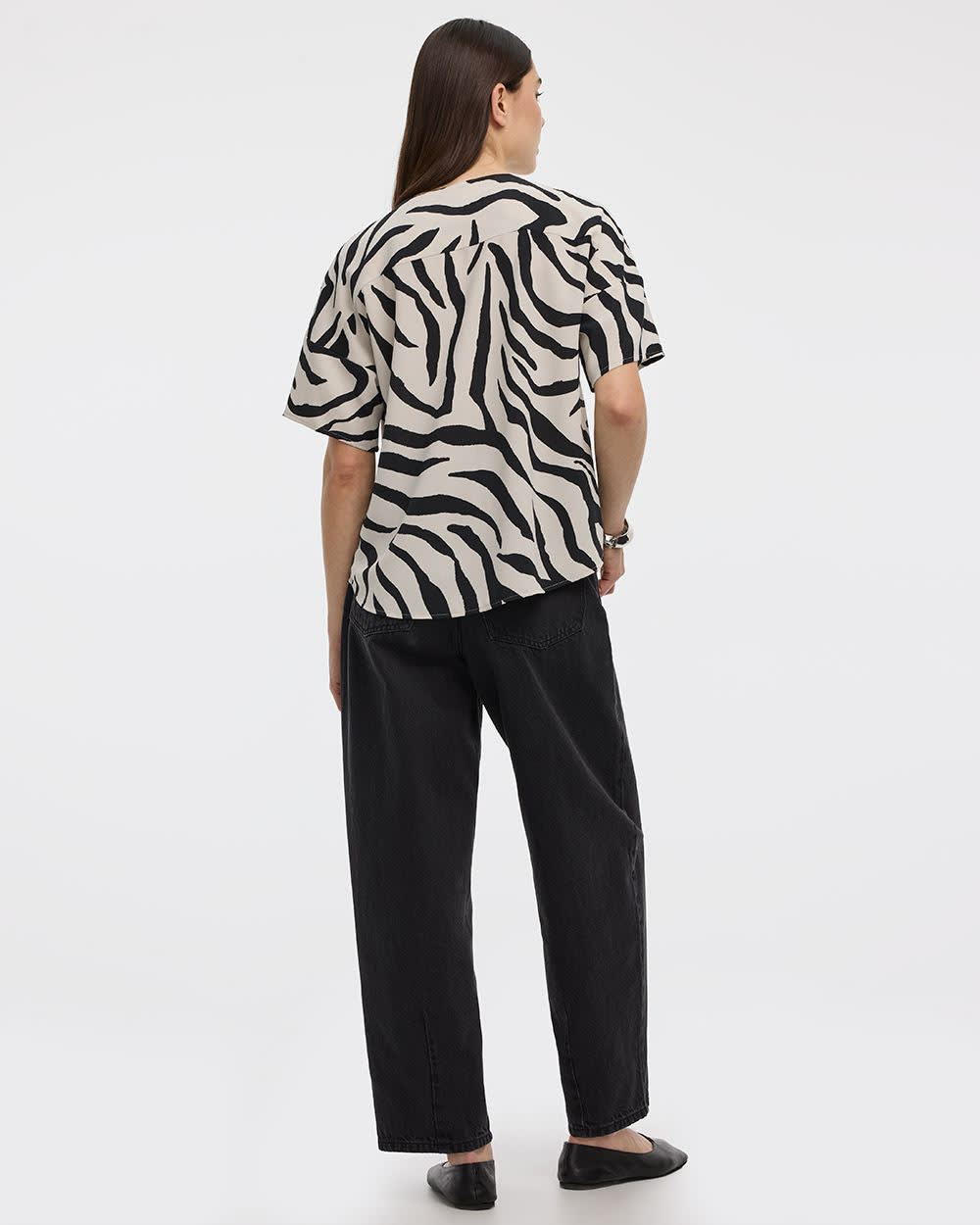 Crew-Neck T-Shirt Blouse