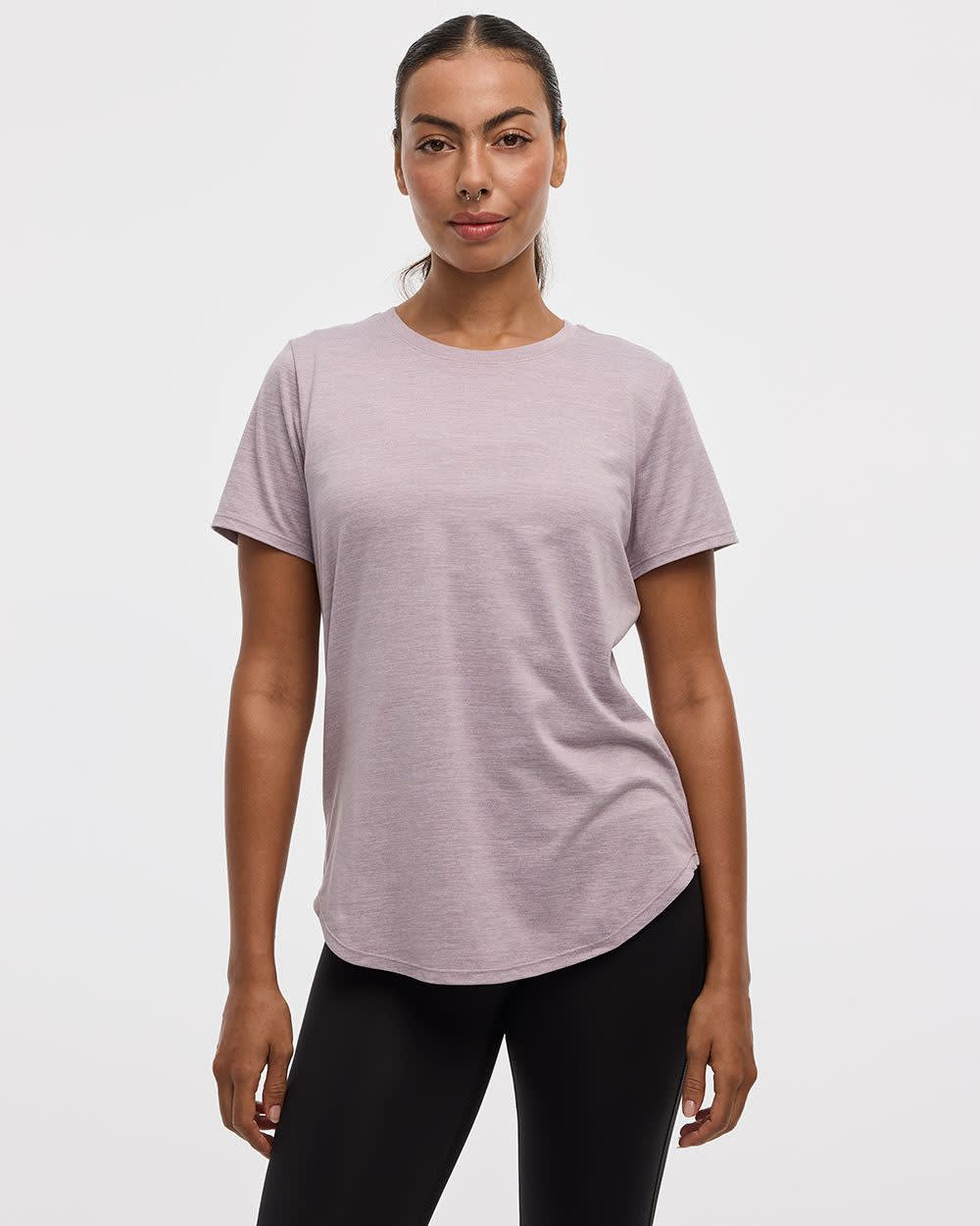 T-shirt à col rond et manches courtes - DRY-LUX (MD) Hyba Essentiels