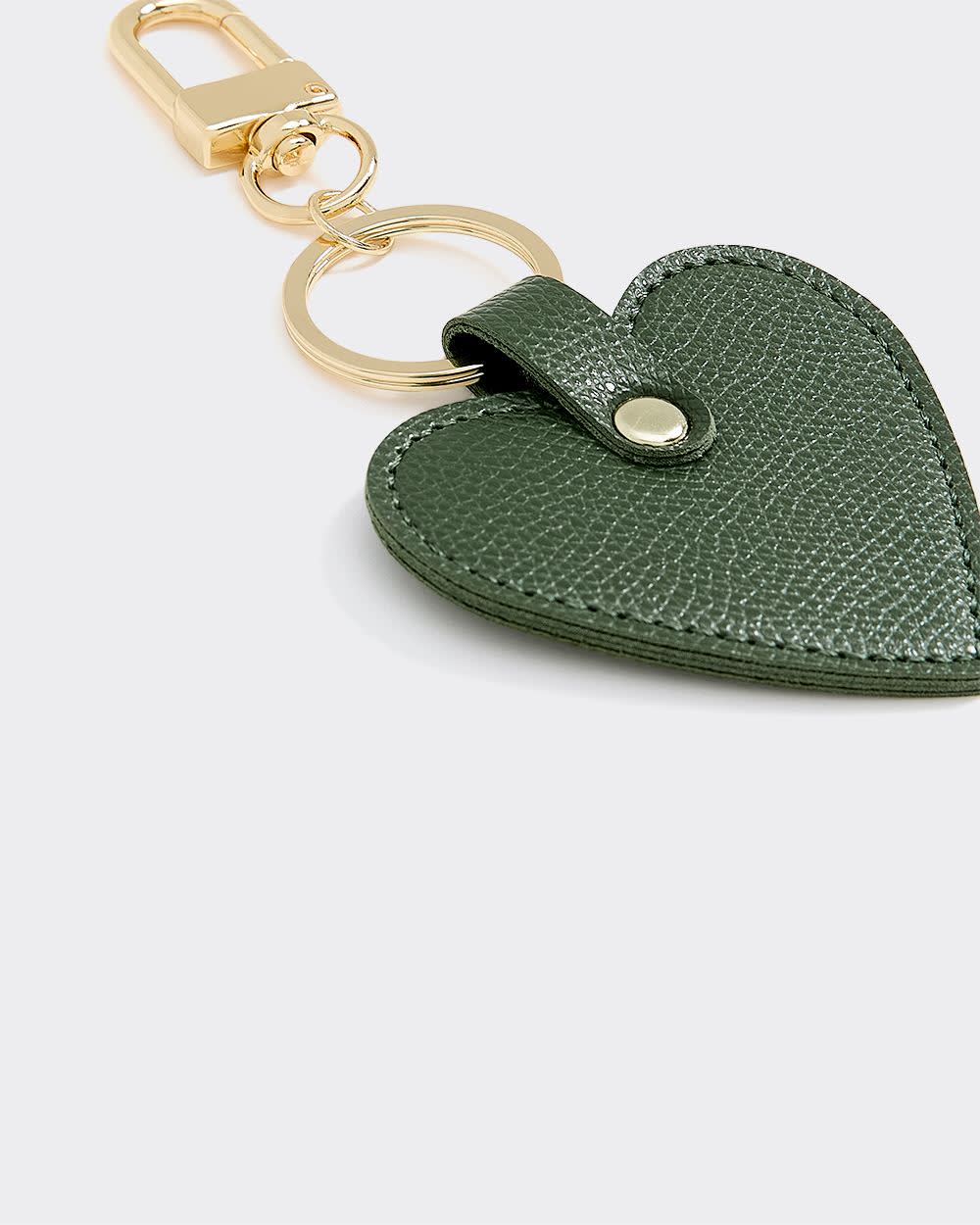 Faux Leather Heart Bag Charm