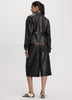 Belted Faux Leather Jacket