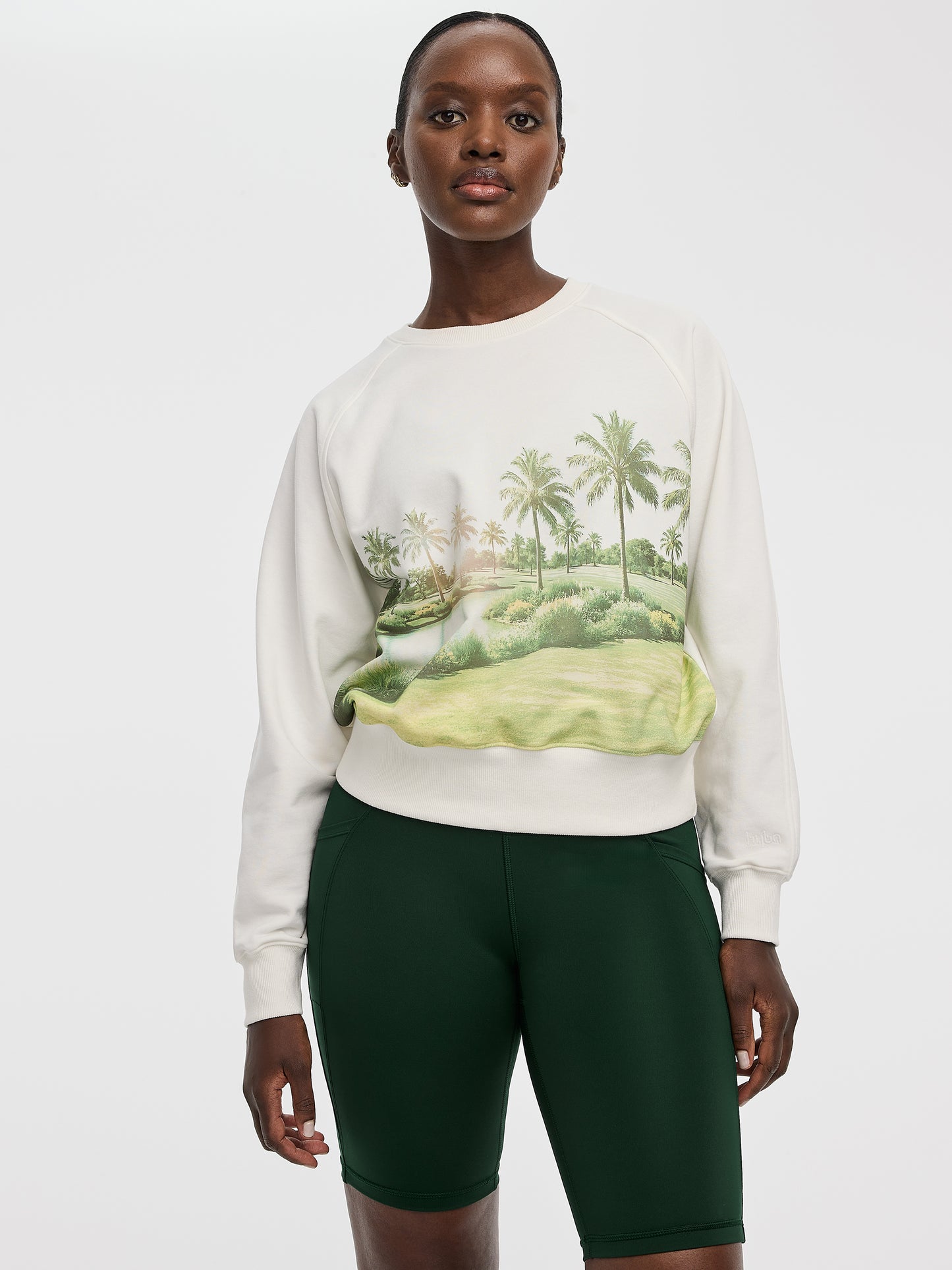 Pull en French Terry à manches longues et col rond - Hyba