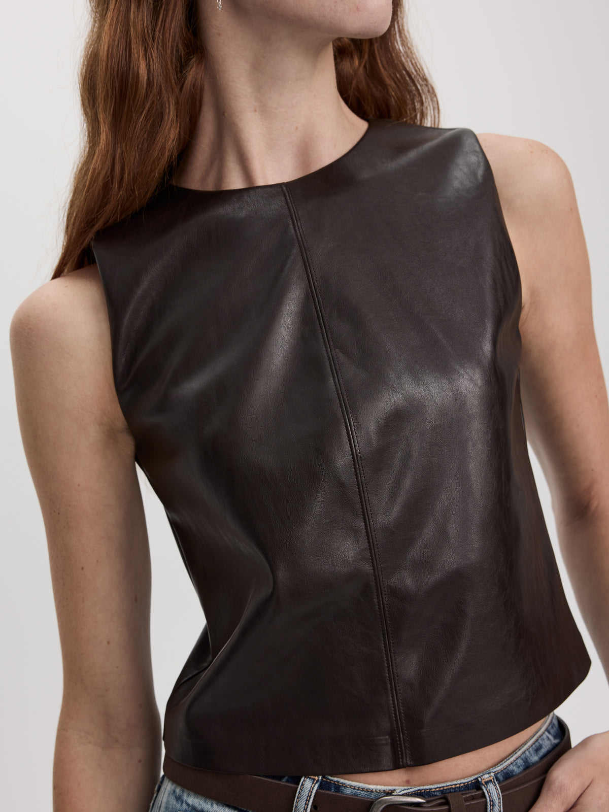 Faux Leather Cami