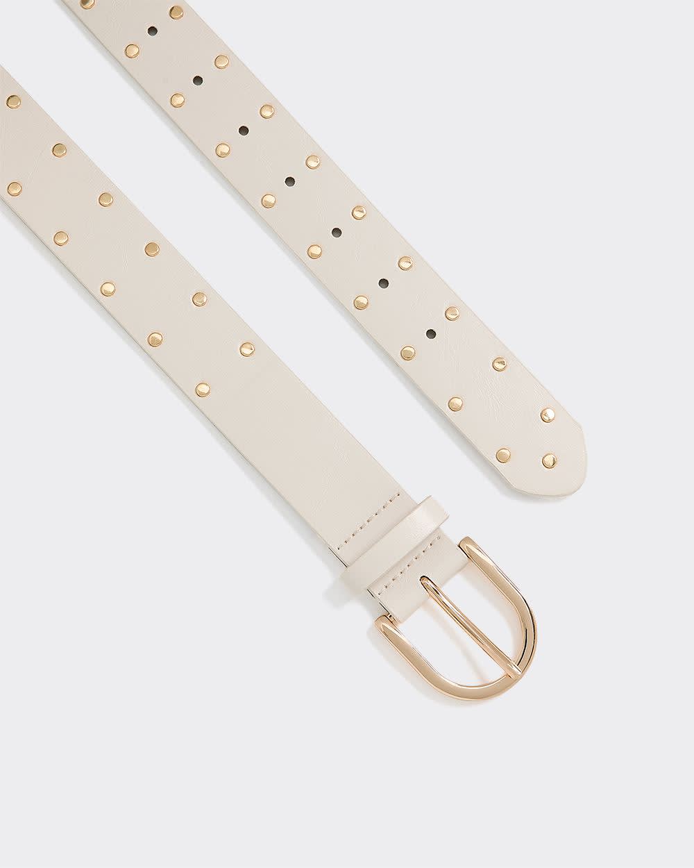 Ceinture en faux cuir à clous