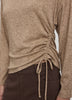 Long-Sleeve Top with Shirred Side