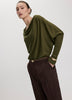 Long-Sleeve Cowl-Neck Loose Sweater
