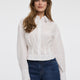 Long-Sleeve Shirt with Cinched Waist
