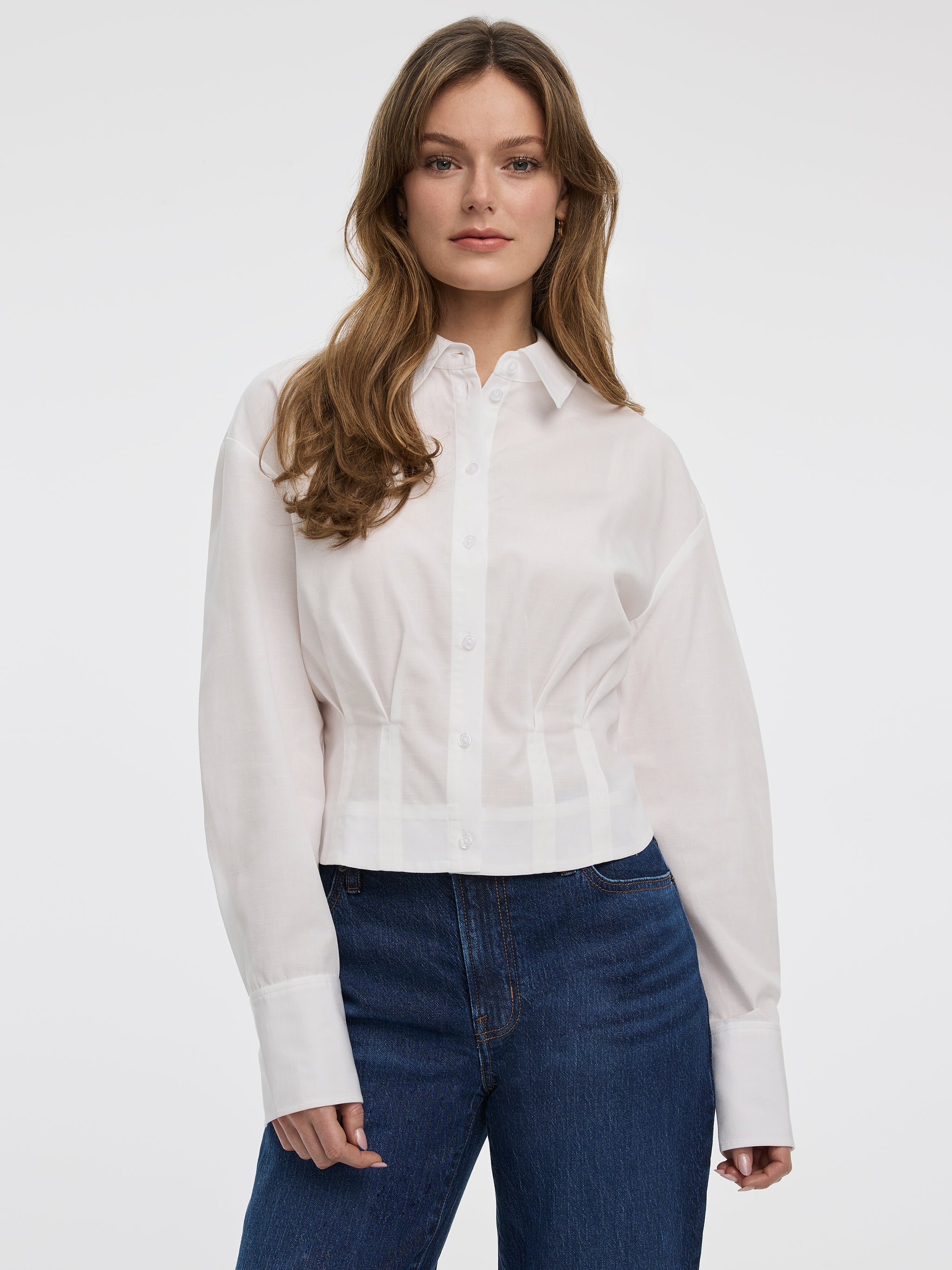 Chemise à manches longues avec taille cintrée - Reitmans