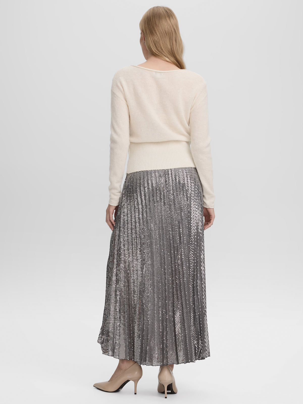 Long-Sleeve Boat-Neck Wool-Blend Sweater