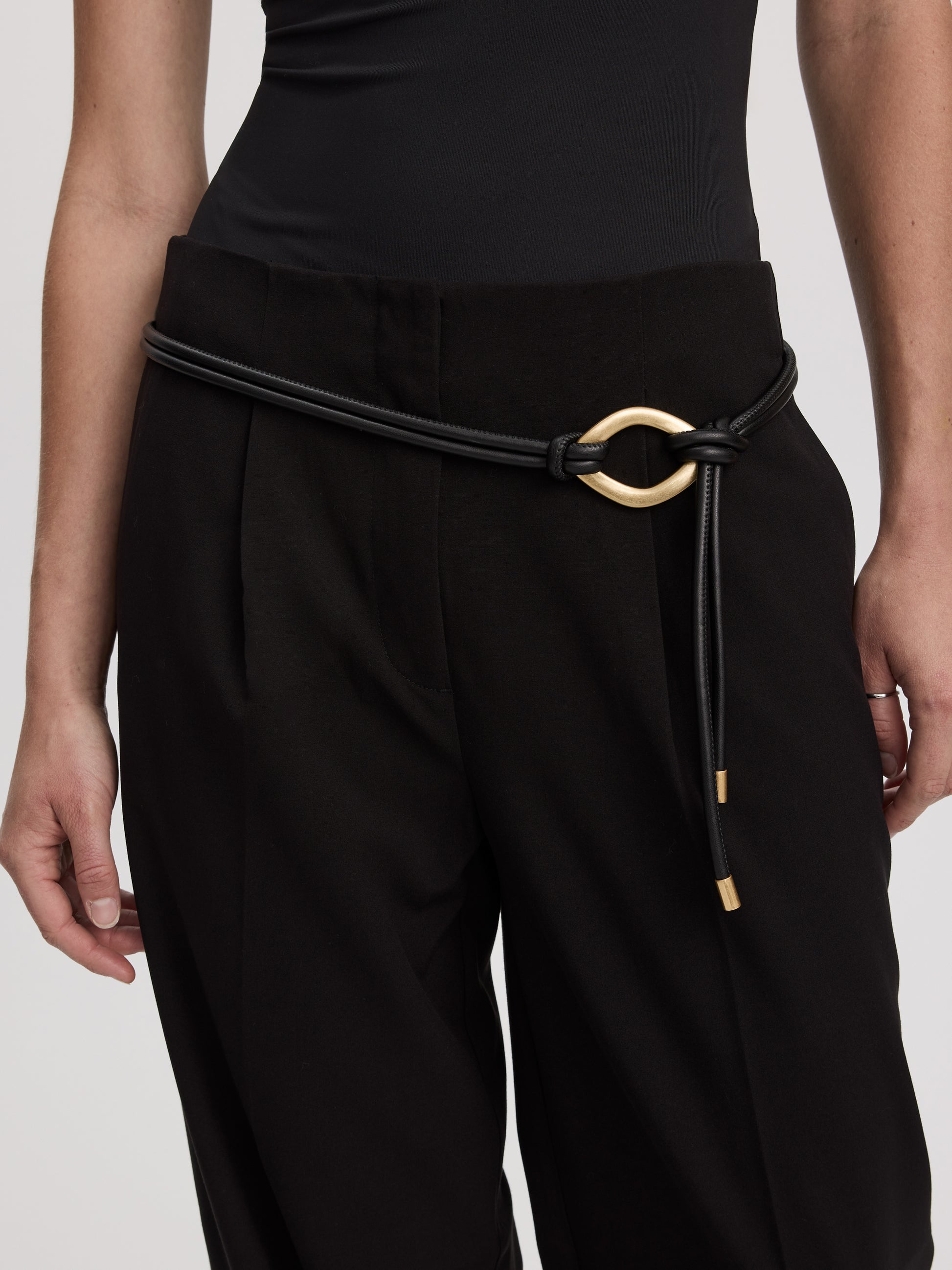 Faux Leather Cord Belt