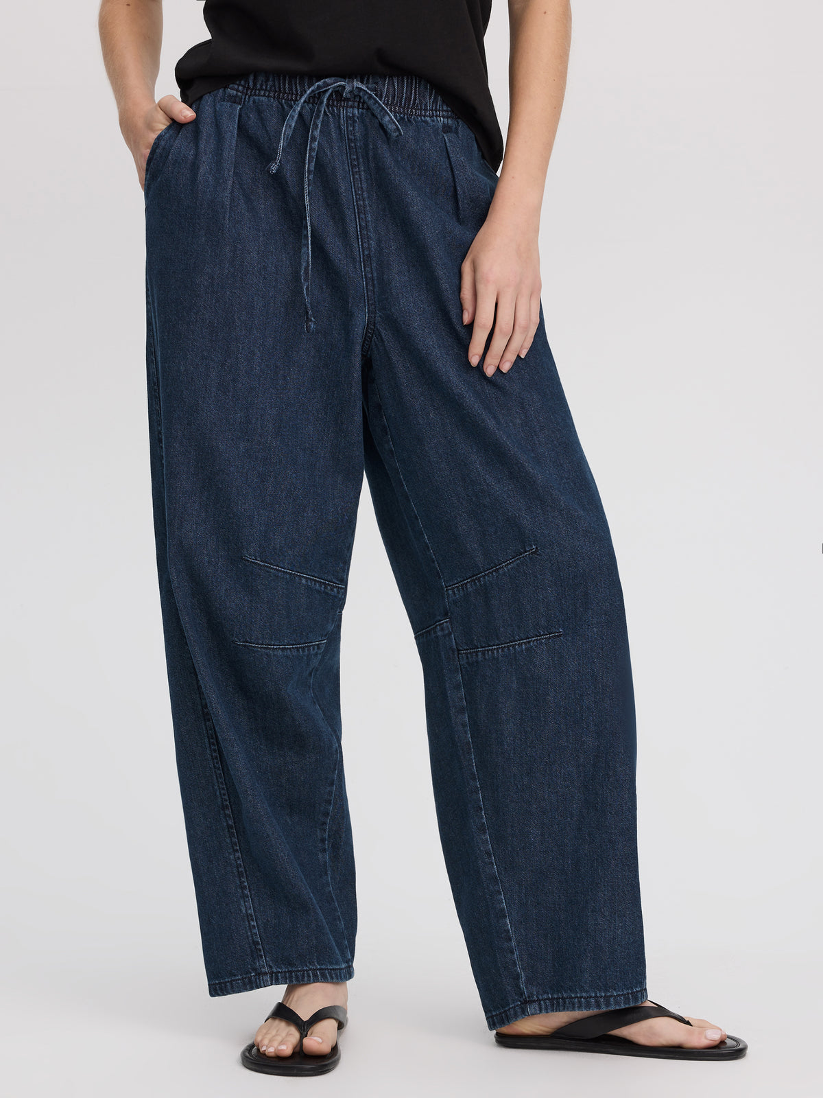 Pantalon à taille haute pour femmes, coupe droite à enfiler – Hyba par ...