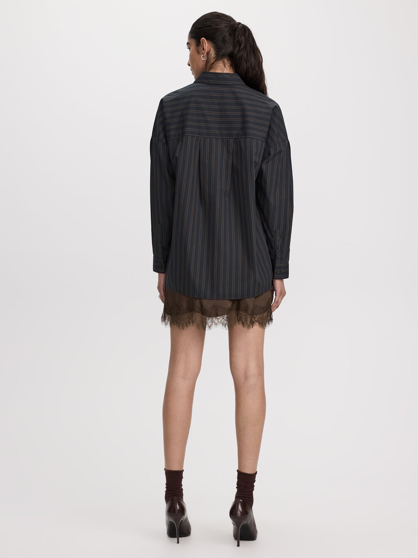 Poplin Blouse with Side Shirrings