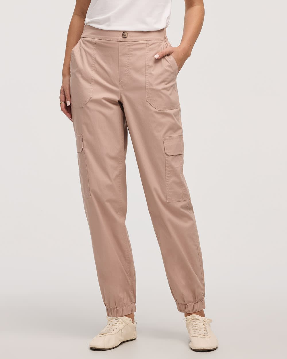 Poplin Jogger with Cargo Pockets - Tall
