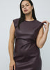 Faux Leather Midi Dress