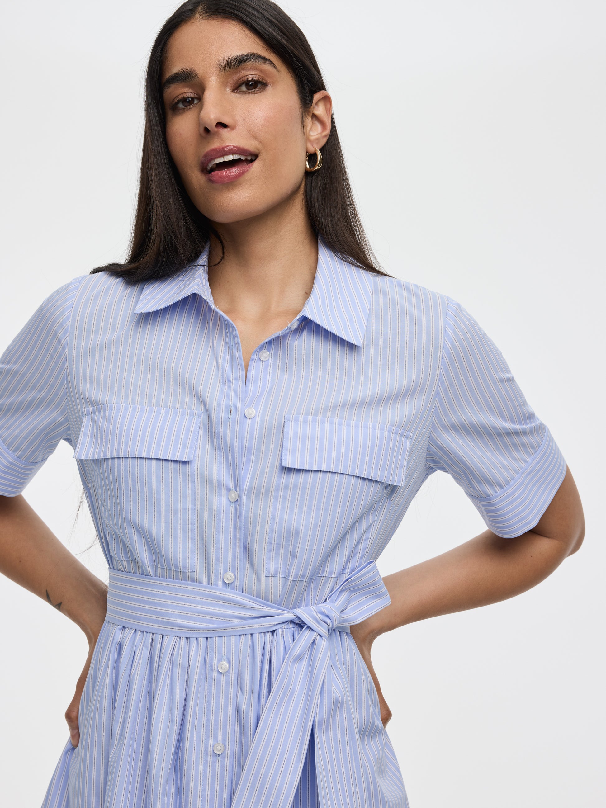 shirt dress with a belt Women's Midi Shirt Dress with Sash Belt – Reitmans