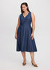 Sleeveless V-Neck Denim Dress