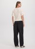 Short-Sleeve Crew-Neck Tee with Shirred Sides