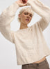 Long-Balloon-Sleeve Boat-Neck Pullover