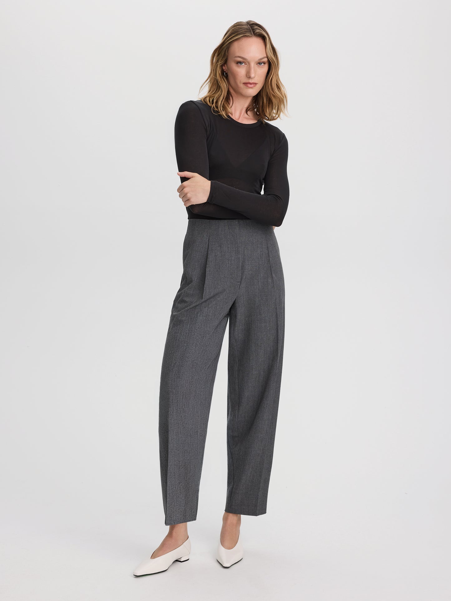 Mid-Rise Barrel Pants - The Timeless