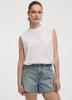 Crew-Neck Tank with Bubble Hem