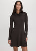 Long-Sleeve Polo Mini Dress