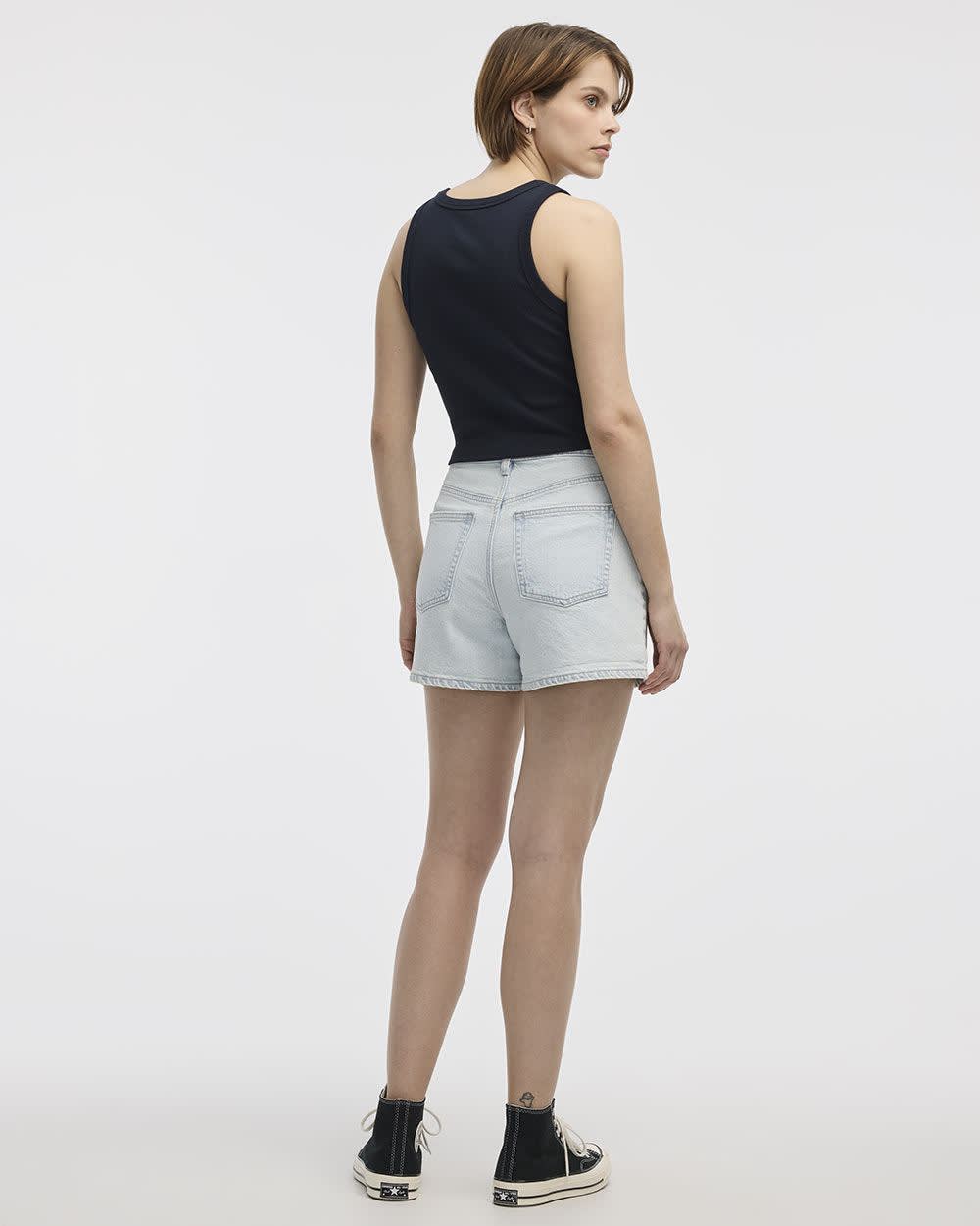 Crew-Neck Ribbed Tank
