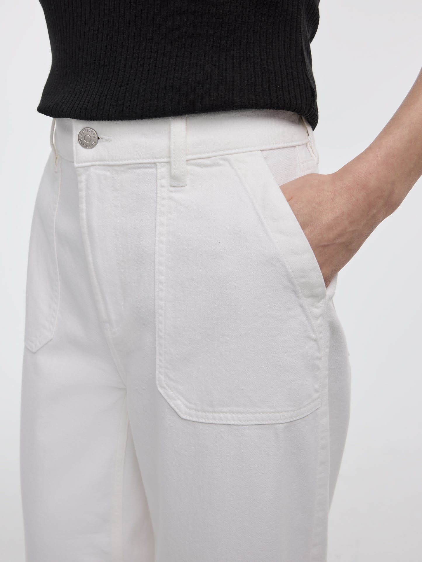 Flowy Wide-Leg High-Rise Cropped Jean