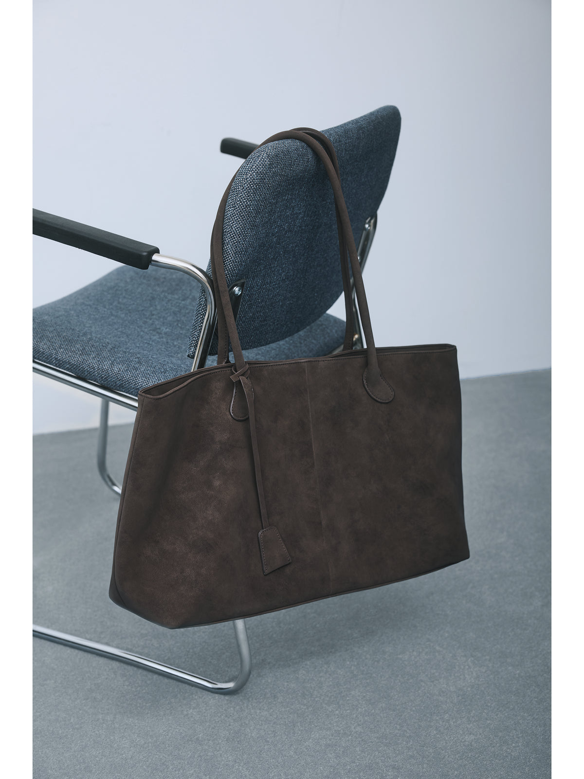Faux Suede Tote Bag