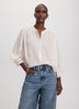 3/4-Sleeve Striped Blouse