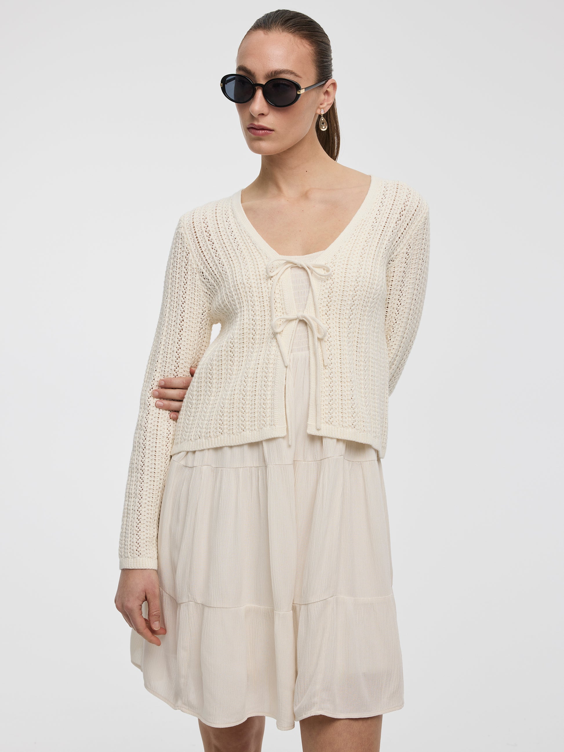 Long-Sleeve V-Neck Bolero