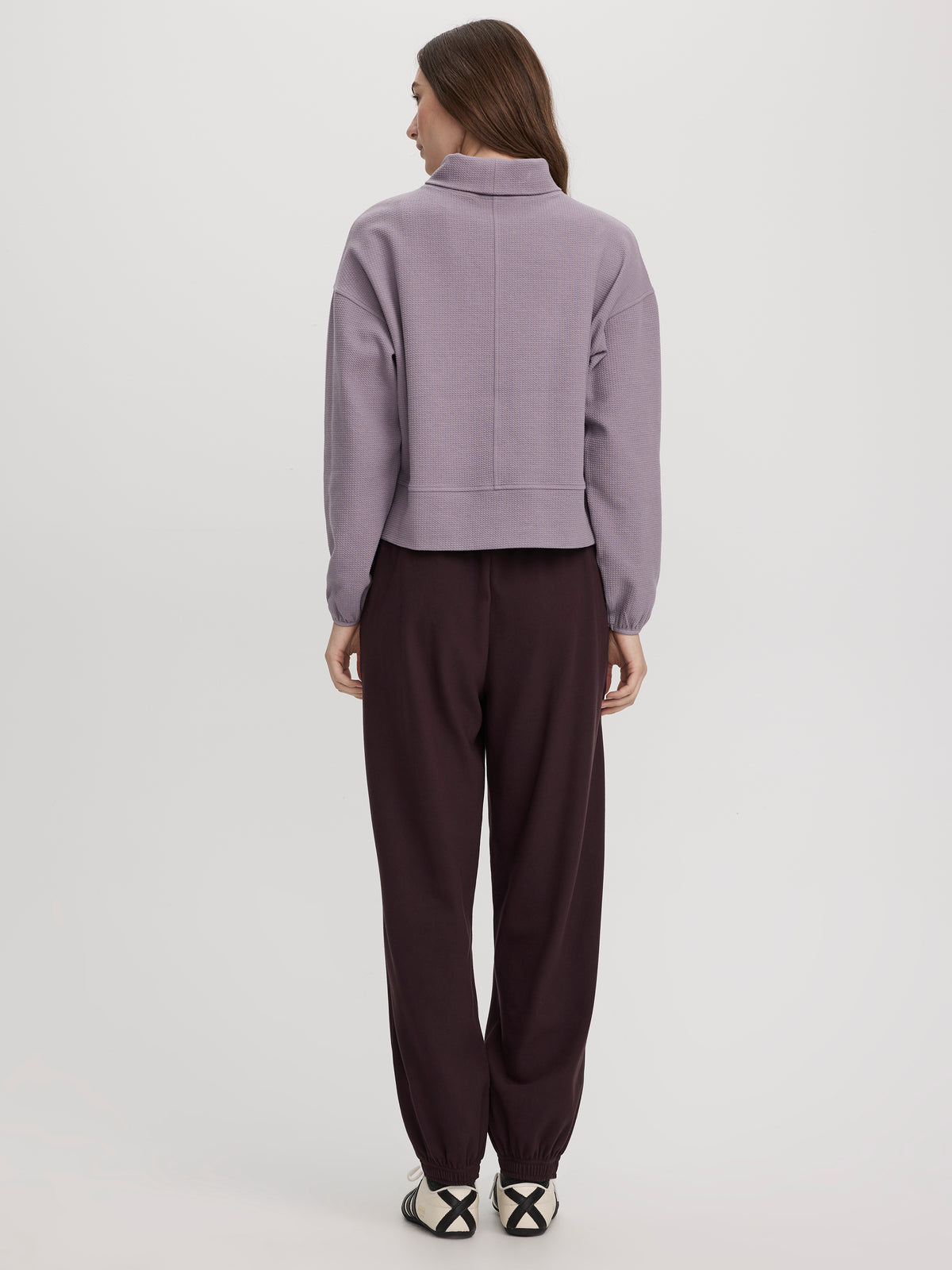 Mock-Neck Textured Pullover - Hyba