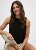 Sleeveless Blouse with Buttons at Sides