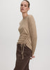 Long-Sleeve Top with Shirred Side