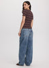 Striped Fitted Crew-Neck Ribbed T-Shirt