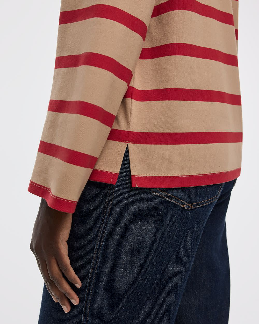 Long-Sleeve Boat-Neck Top | Regular | Reitmans Long-Sleeve Boat-Neck Top | Regular | Reitmans