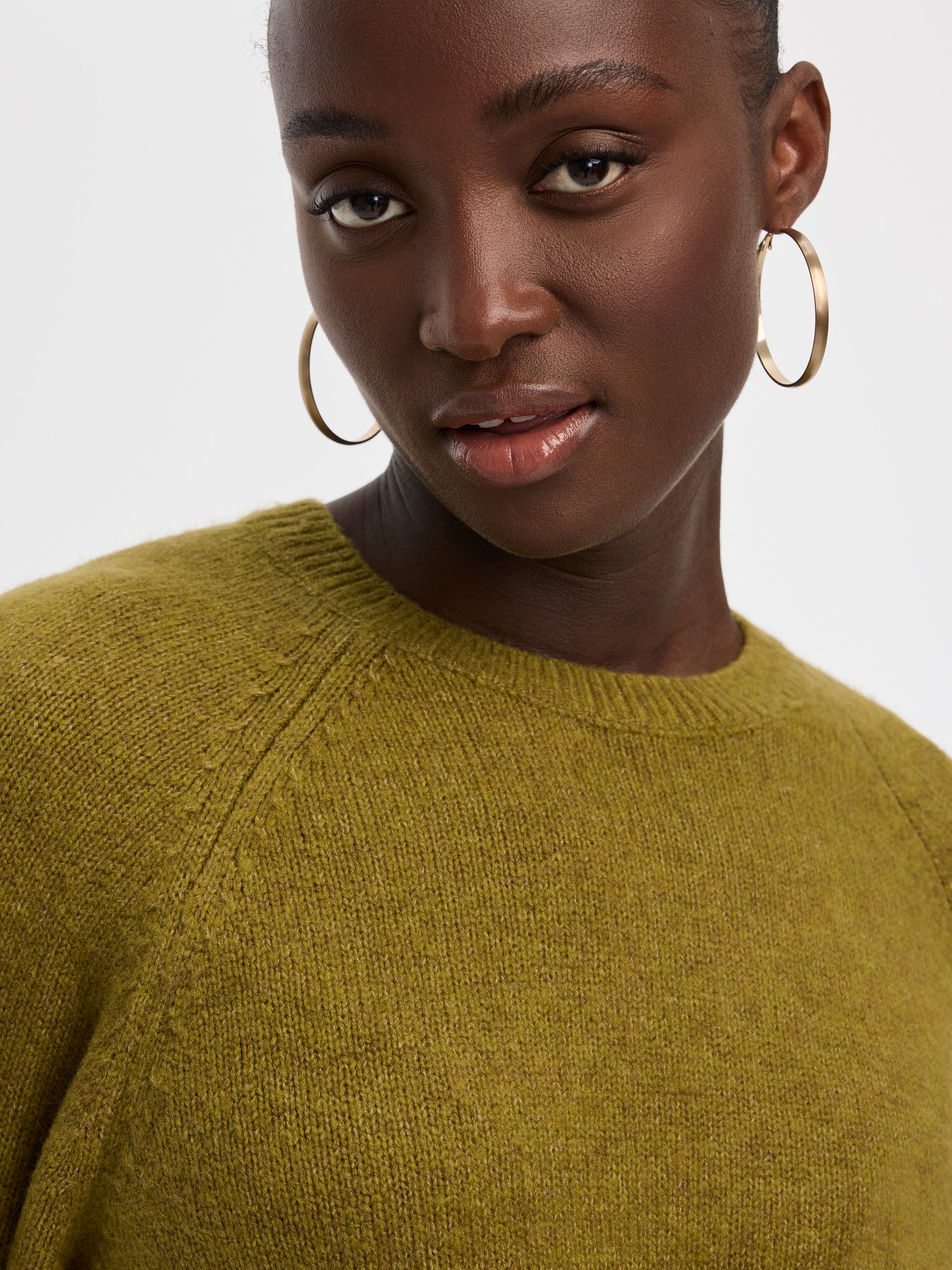 Robe DouceMaille à manches longues et col rond