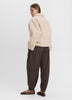 Mock-Neck Bouclé Coat