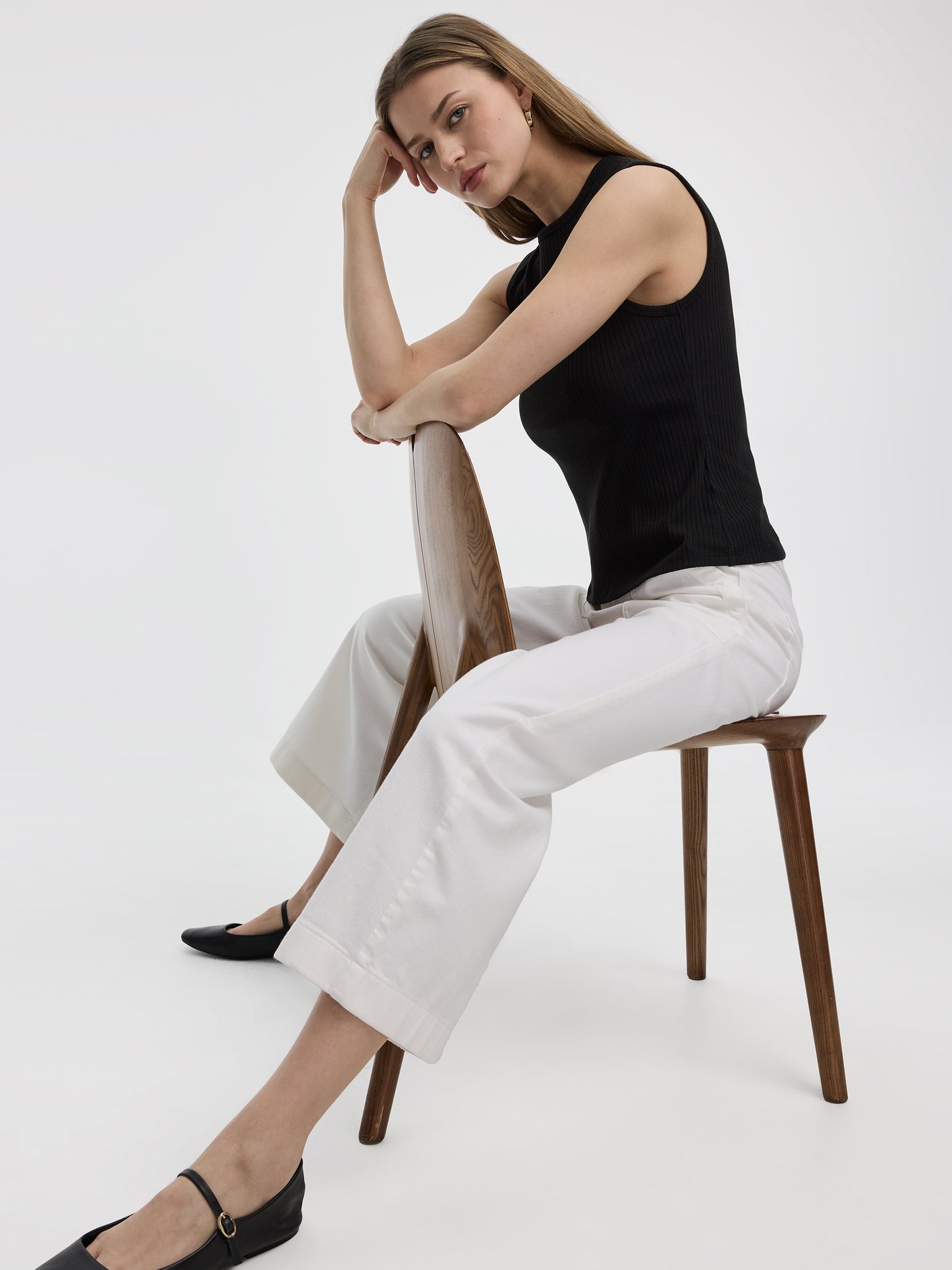 Flowy Wide-Leg High-Rise Cropped Jean