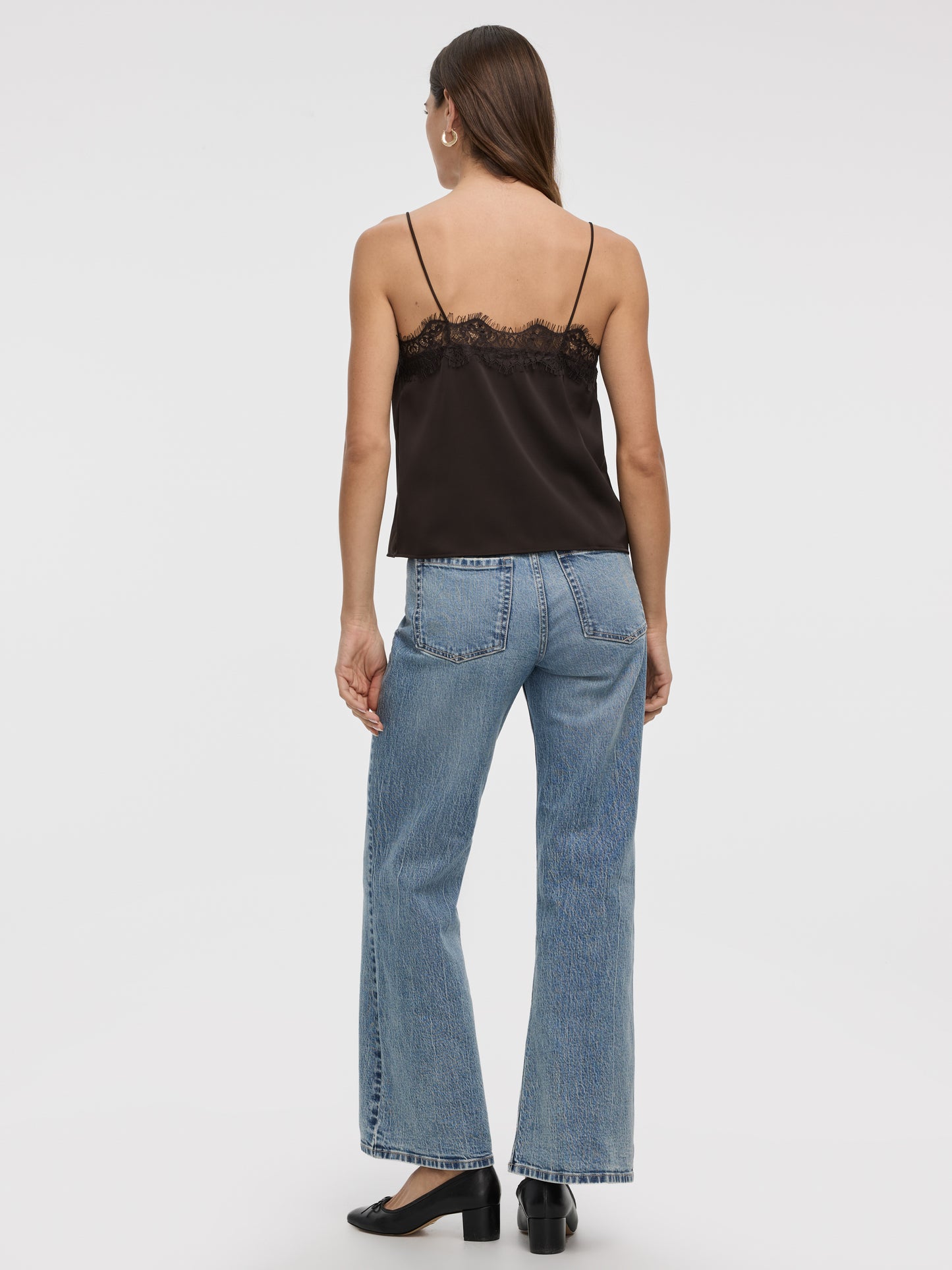 Camisole à col V avec dentelle 