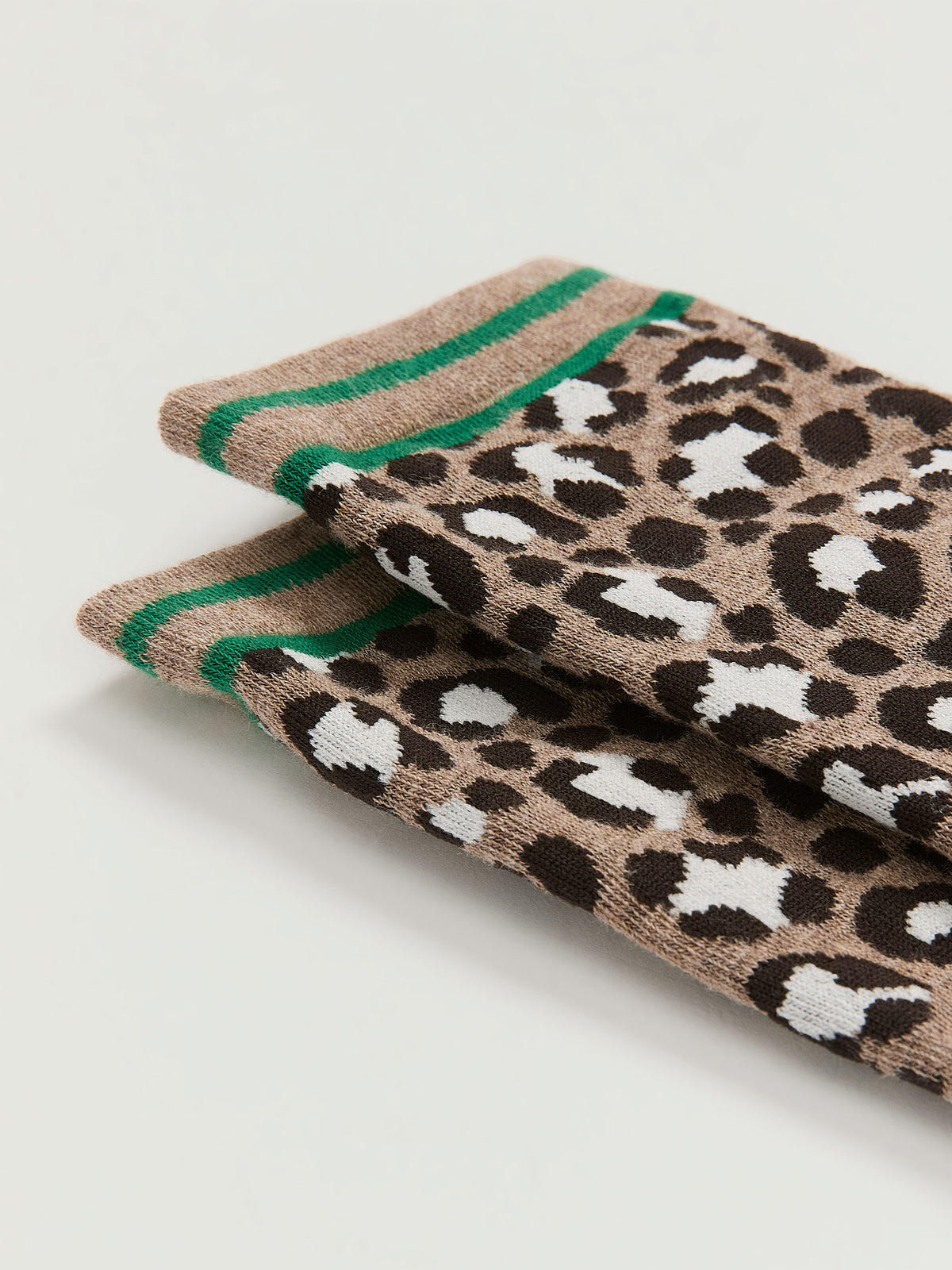 Crew Socks with Cheetah Print