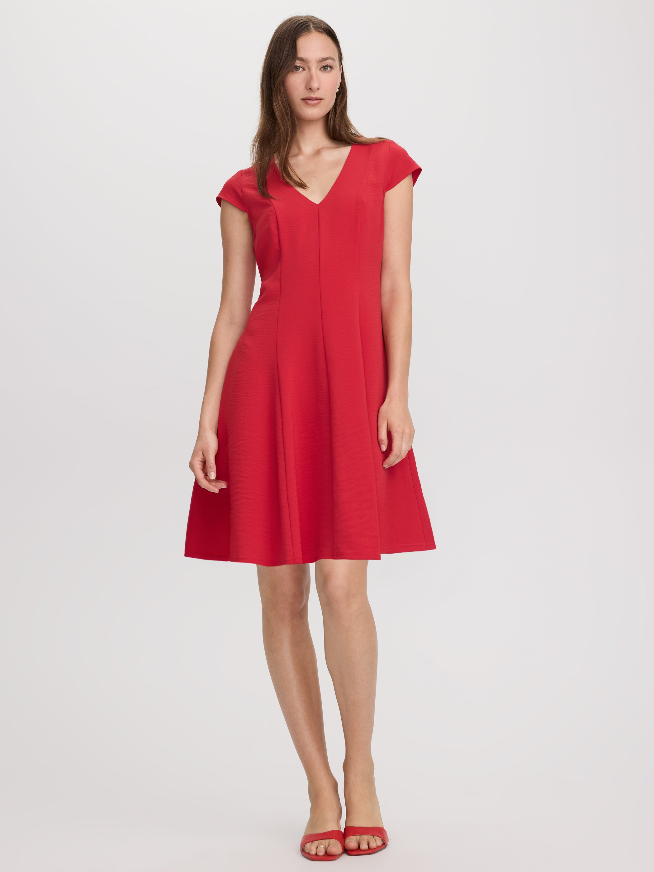 Shortsleeve V-Neck Dress