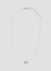 Short Necklace with Stainless Steel Textured Pendant