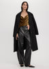 Faux Leather Mid-Rise Barrel Pant