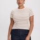 Striped Fitted Crew-Neck Ribbed T-Shirt