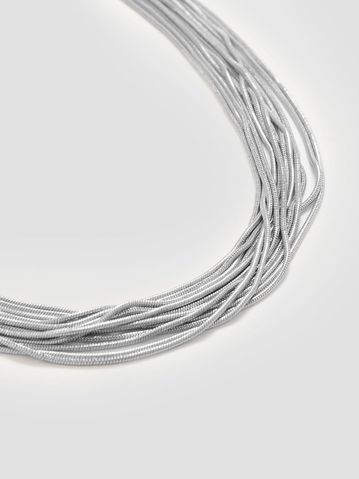 Short Necklace with Snake Chains