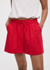 Linen-Blend Shorts with Elastic Waistband