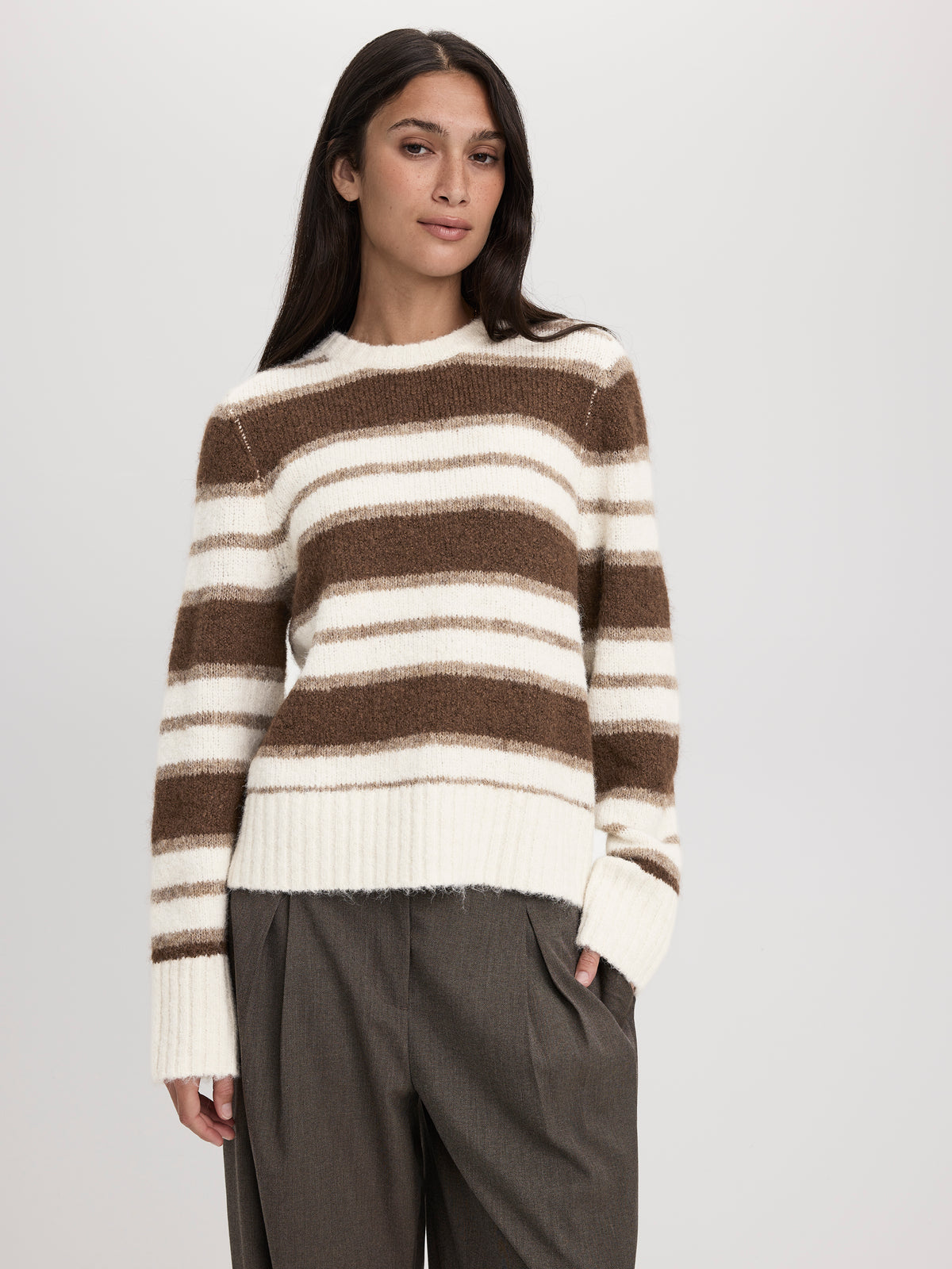 Crew Pullover – Wool Blend Fabric